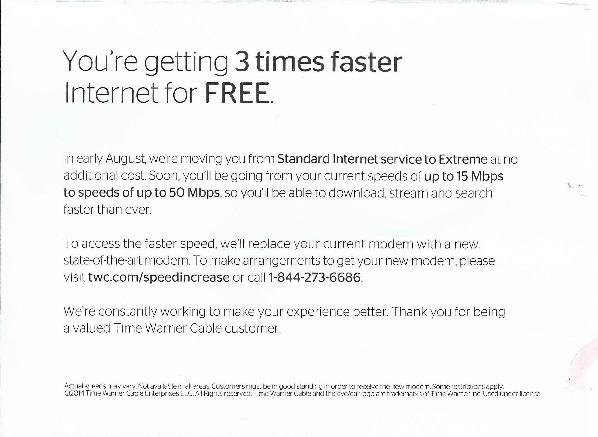 Time Warner Offer Page 2